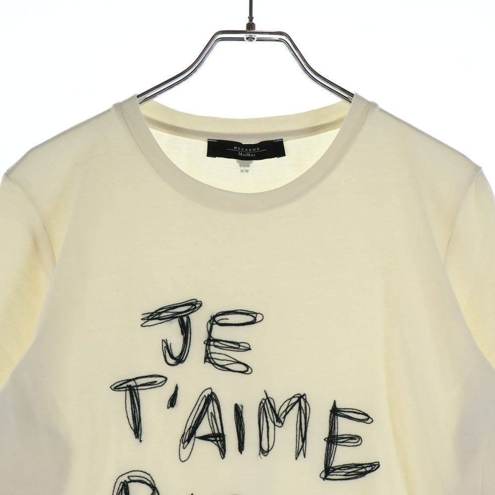 Weekend Max Mara(ウィークエンド マックスマーラ) クールネック 長袖Tシャツ ロングTシャツ クリーム 2525946032670 レディース