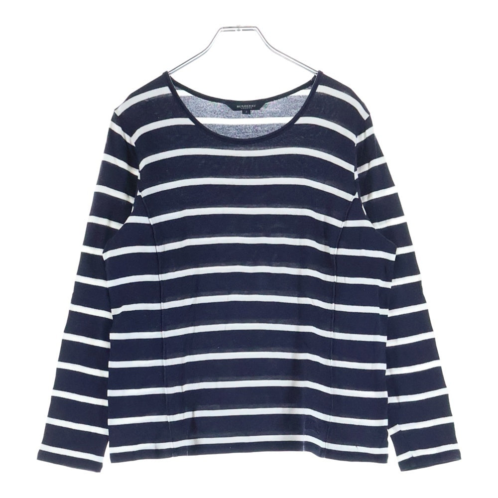 BURBERRY(バーバリー) ボーダー柄 長袖Tシャツ ロングスリーブ ロンティー ネイビー レディース