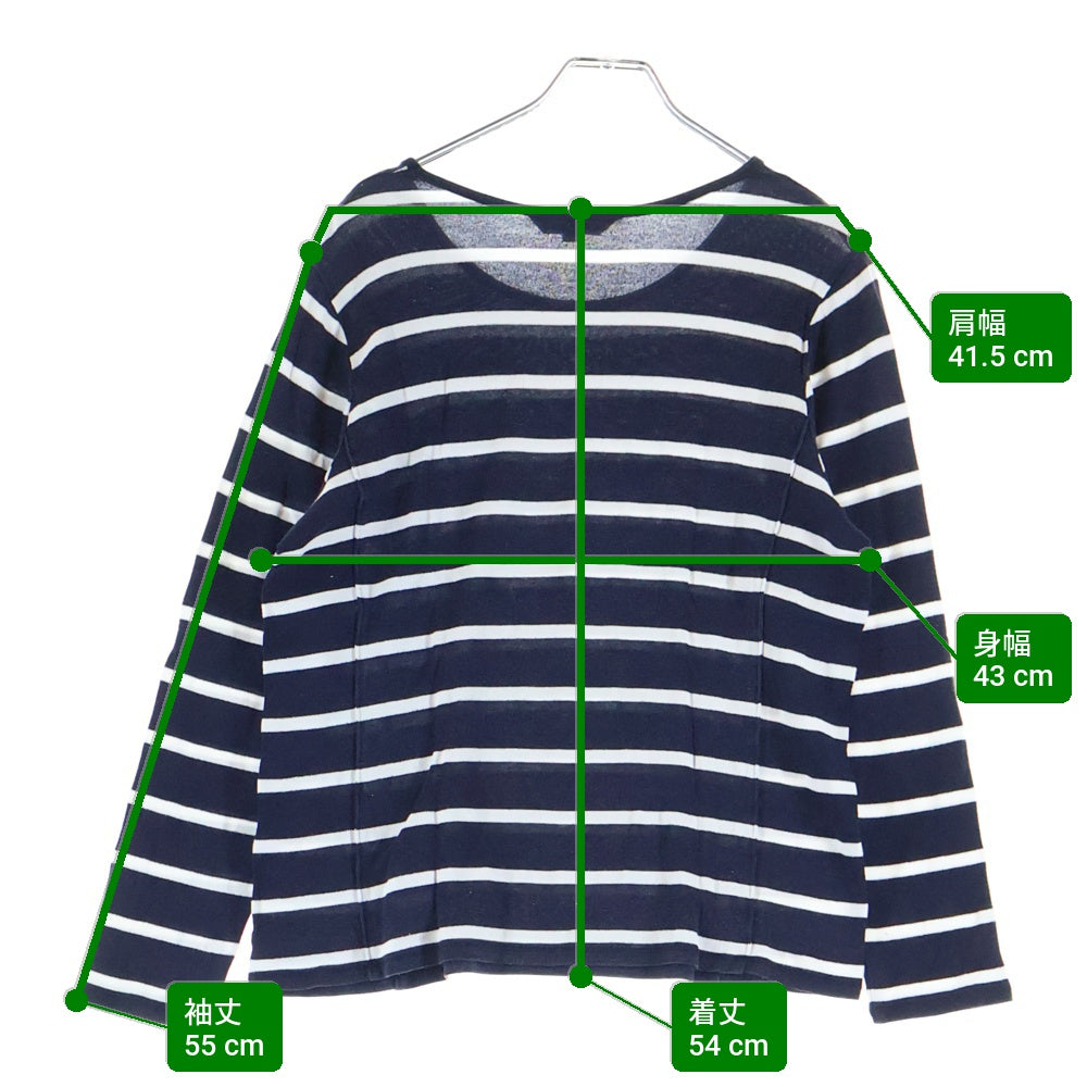 BURBERRY(バーバリー) ボーダー柄 長袖Tシャツ ロングスリーブ ロンティー ネイビー レディース