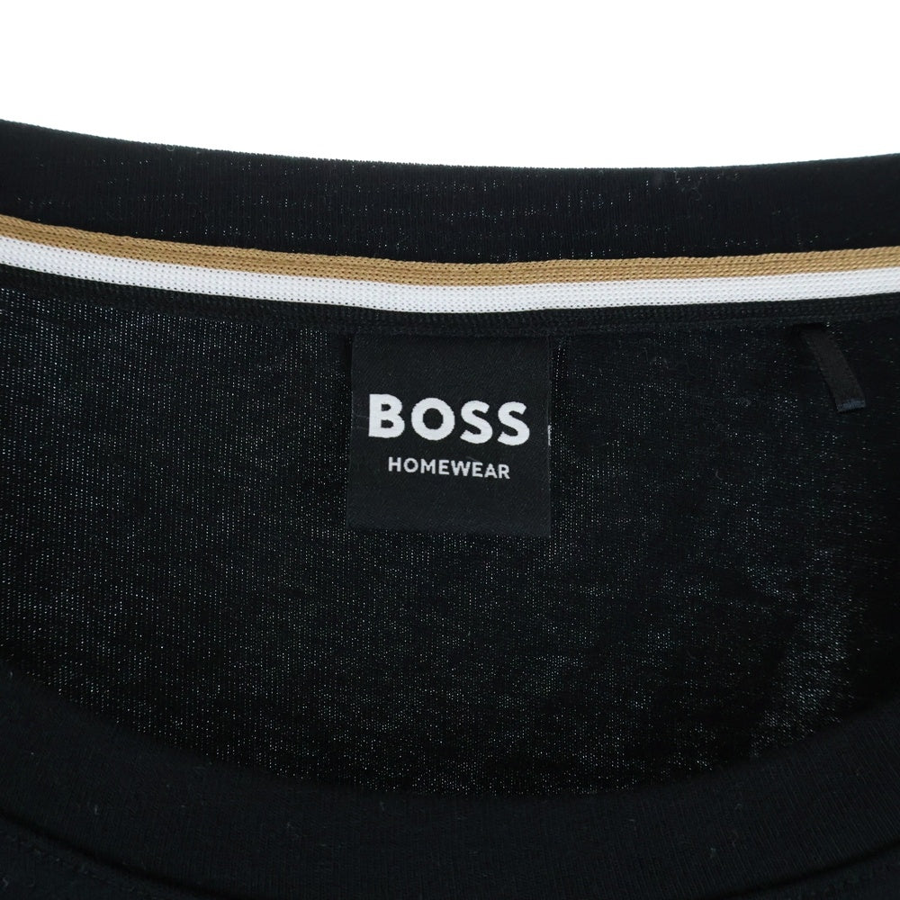HUGO BOSS(ヒューゴボス) ロゴ 長袖シャツ ロングTシャツ カットソー ブラック レディース