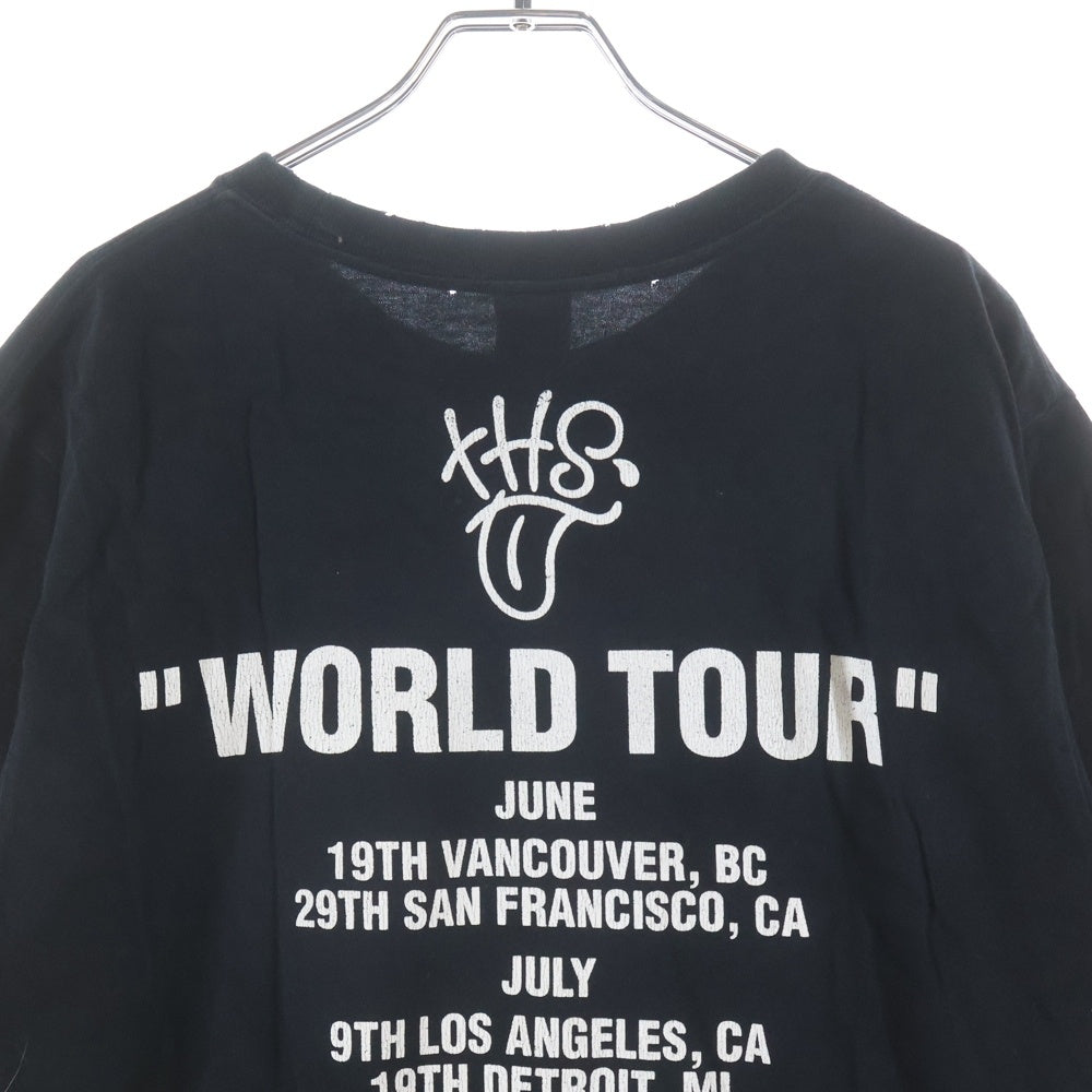 NUMBER (N)INE(ナンバーナイン) 05AW WORLD TOUR THS期 ワールドツアー プリント半袖Tシャツ カットソー ブラック