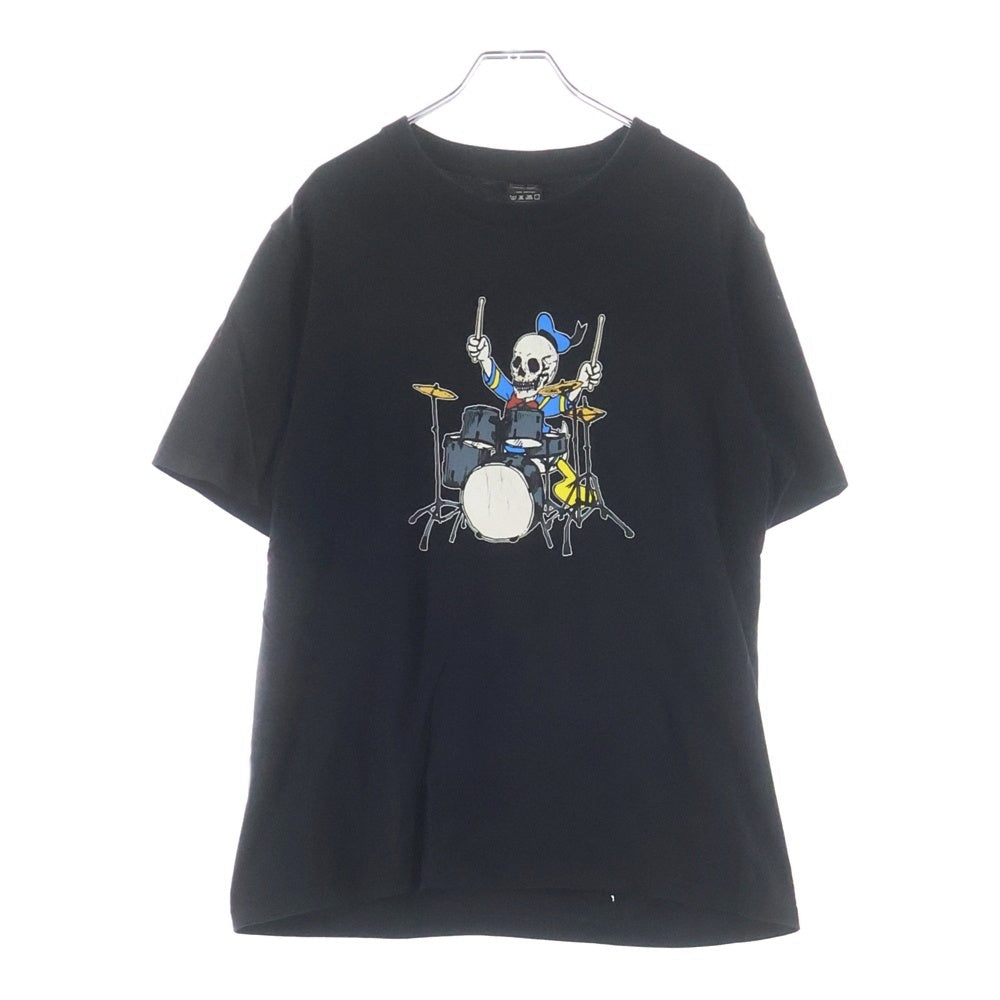 NUMBER (N)INE(ナンバーナイン) 08AW ×Disney ドナルドダック スカル プリント半袖Tシャツ カットソー ブラック