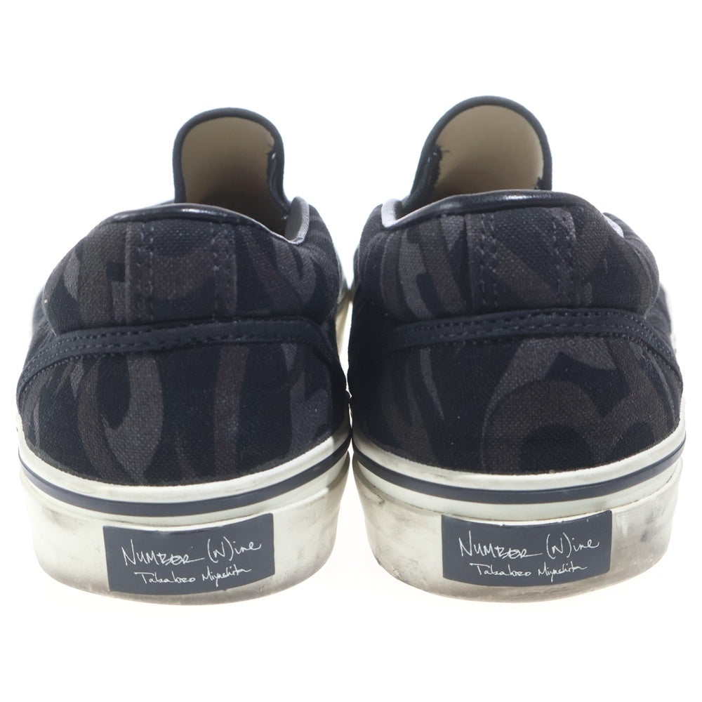 NUMBER (N)INE(ナンバーナイン) Heart Tribal Slip-on GIVE期 ハートトライバルスリッポン ローカットスニーカー シューズ ブラック