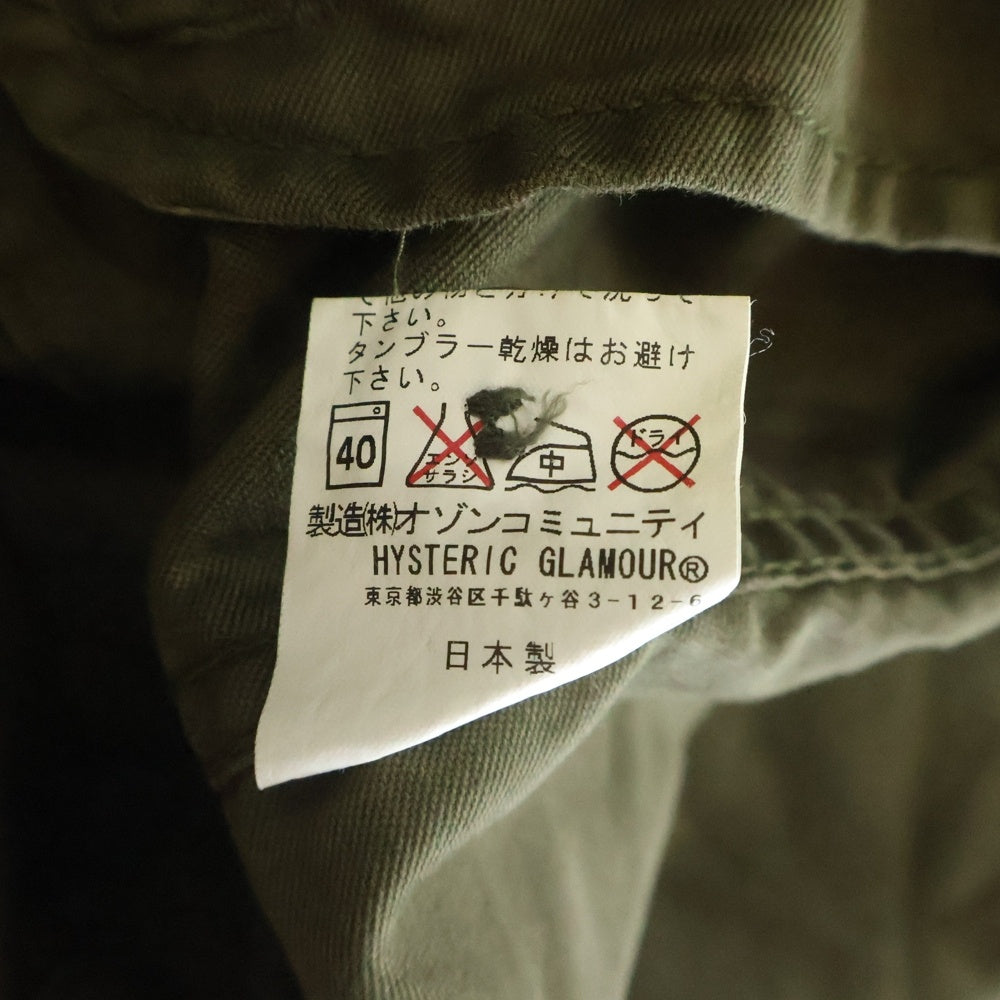 HYSTERIC GLAMOUR(ヒステリックグラマー) ×THE ROLLING STONES M65 ローリングストーンズ ミリタリージャケット カーキ 0241AB07