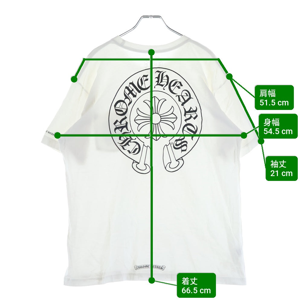 CHROME HEARTS(クロムハーツ) HORSESHOE S/S TEE ホースシュープリント 半袖Tシャツ カットソー ホワイト