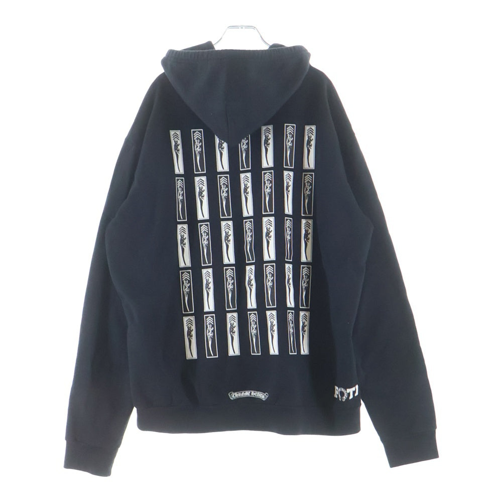 CHROME HEARTS(クロムハーツ) SWTSHRT HD ZIP バックFOTIプリントジップパーカー ブラック