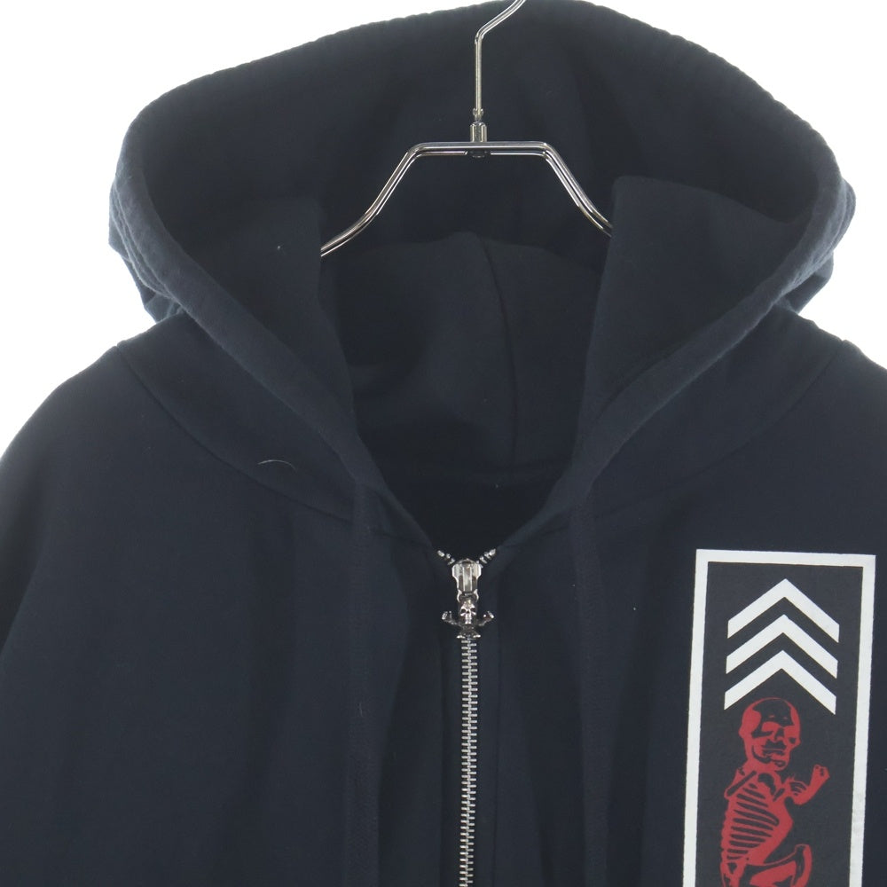 CHROME HEARTS(クロムハーツ) SWTSHRT HD ZIP バックFOTIプリントジップパーカー ブラック