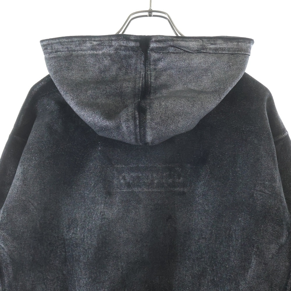 SUPREME(シュプリーム) 24SS ×MM6 Maison Margiela Foil Box Logo Hooded Sweatshirt エムエムシックスメゾンマルジェラ ボックスロゴ スウェット プルオーバーパーカー ブラック