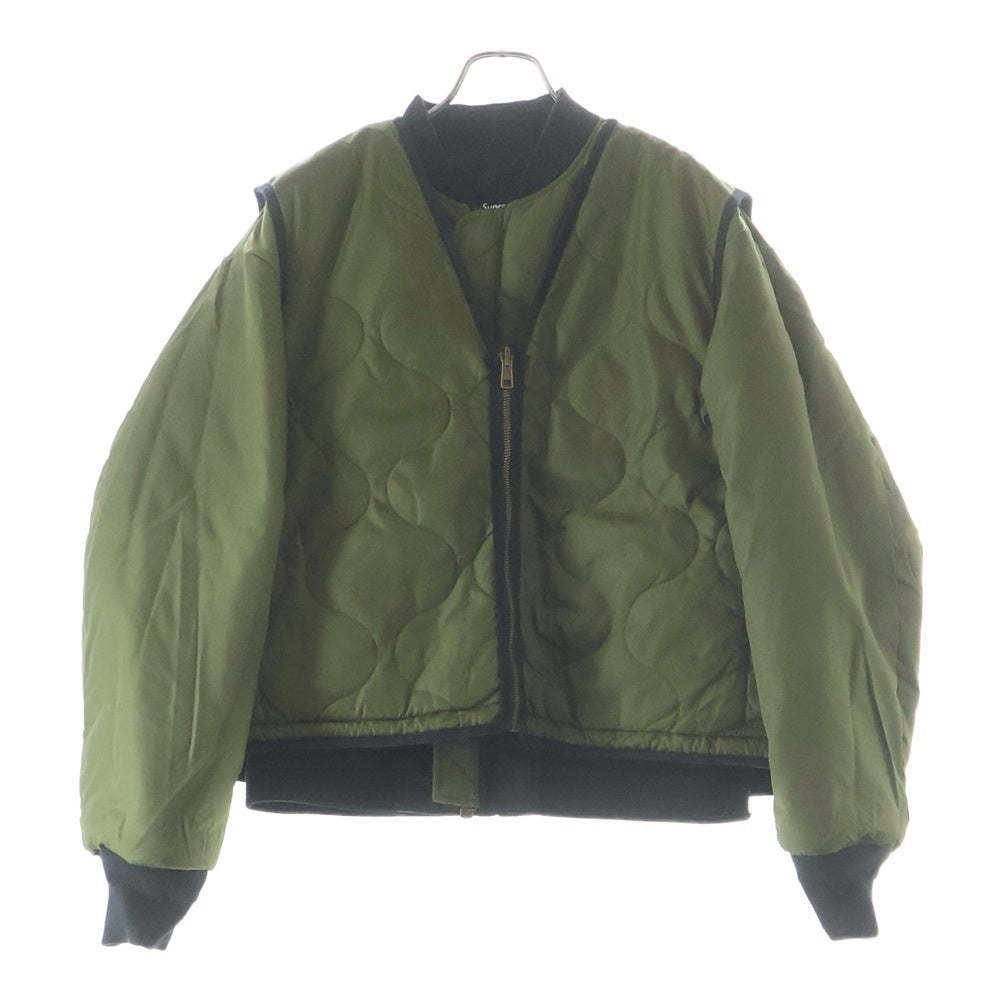 SUPREME(シュプリーム) 24SS/2-in-1 MA-1 + Vest 2イン1 エムエー1 2ジップ リバーシブル ダウンベスト ブラック/カーキ