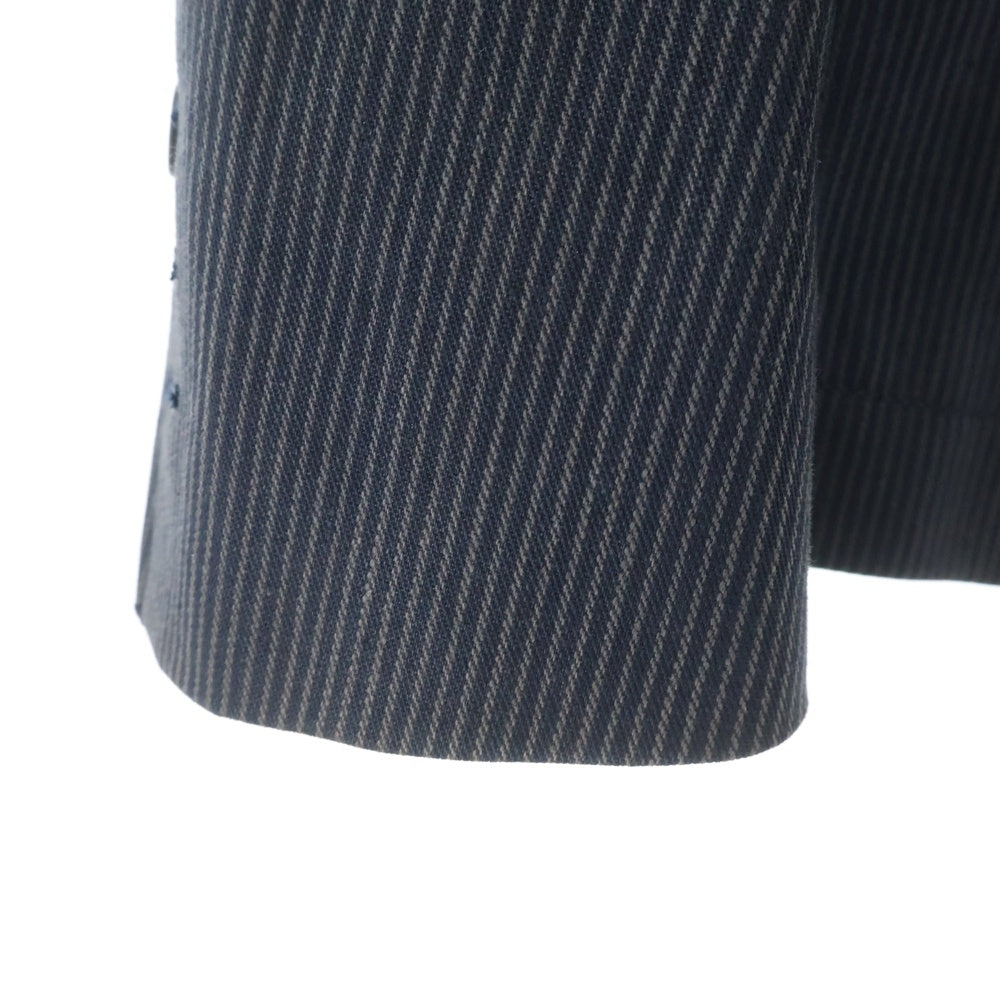 BALMAIN(バルマン) ストライプテーラードジャケット コットン バッヂ付き グレー T721 B508