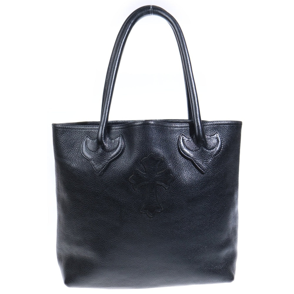 CHROME HEARTS(クロムハーツ) FS TOTE FSトート クロスパッチ レザートートバッグ ブラック