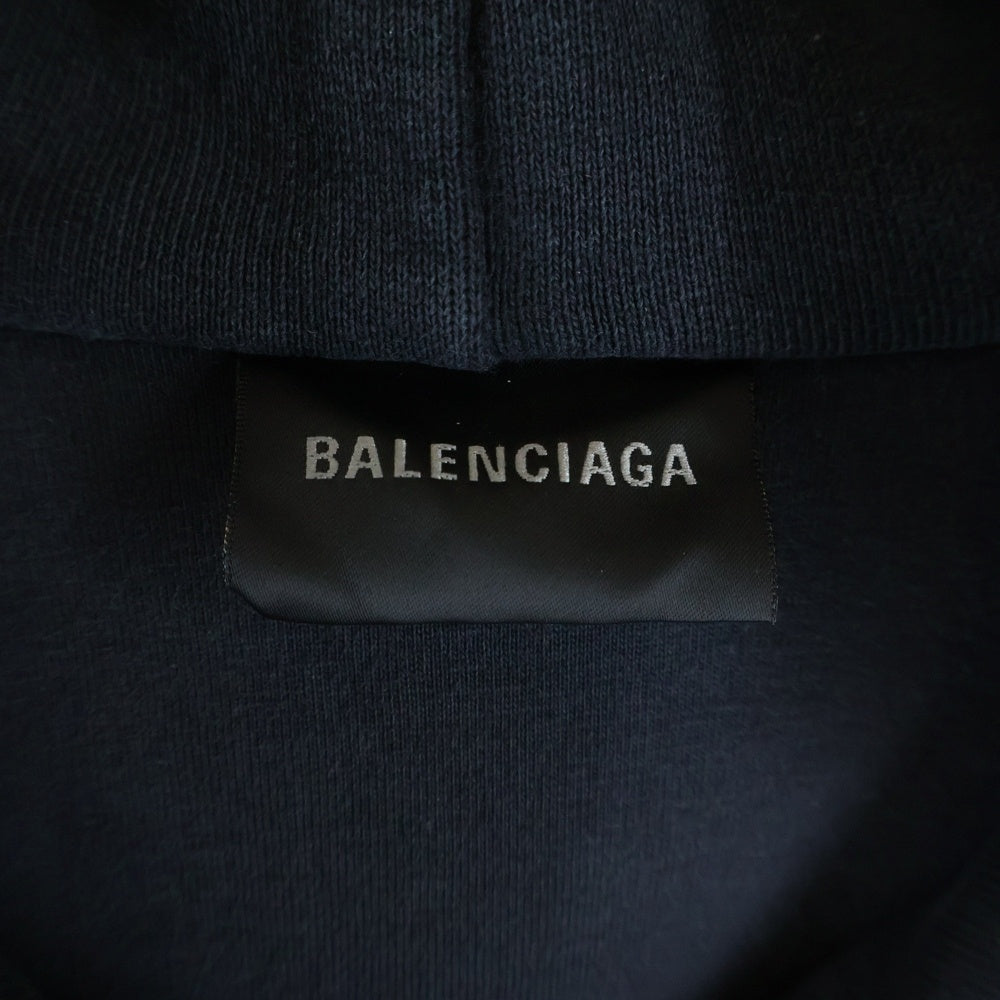 BALENCIAGA(バレンシアガ) SPRAYED EFFECT ZIPPED HOODIE スプレーエフェクト ジップフーディー パーカー ブラック