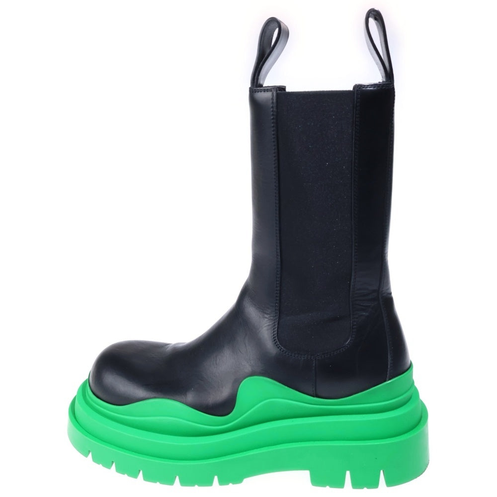 BOTTEGA VENETA(ボッテガヴェネタ) TIRE Chelsea Boots タイヤブーツ チェルシー サイドゴア ブラック/グリーン