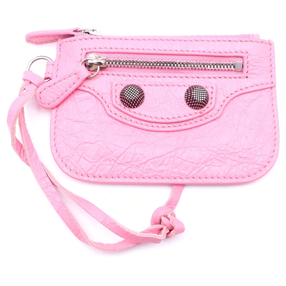 BALENCIAGA(バレンシアガ) LE CAGOLE ル カゴール コインケース レザーウォレット ポーチ ピンク 776769 レディース