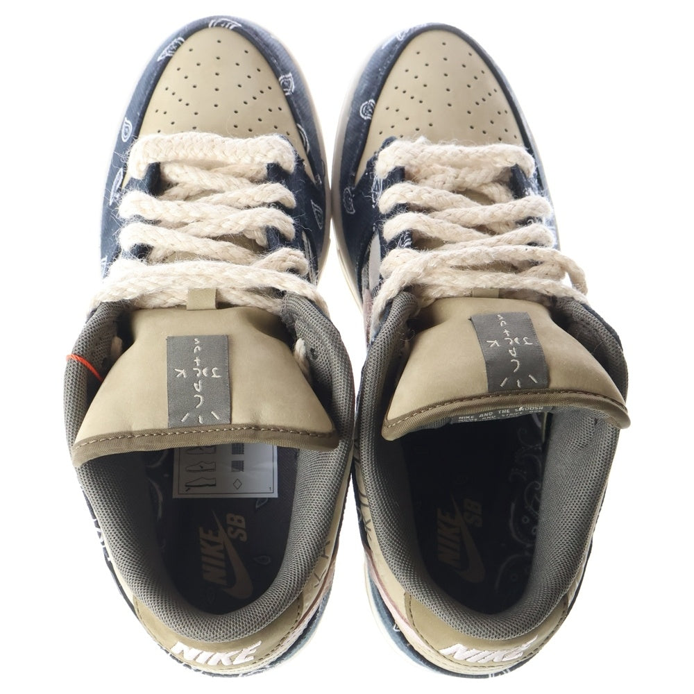 NIKE(ナイキ) ×TRAVIS SCOTT SB DUNK LOW PRM QS CACTUS JACK CT5053-001 トラヴィススコット SBダンクロー カクタスジャック ローカットスニーカー マルチ US9/27cm
