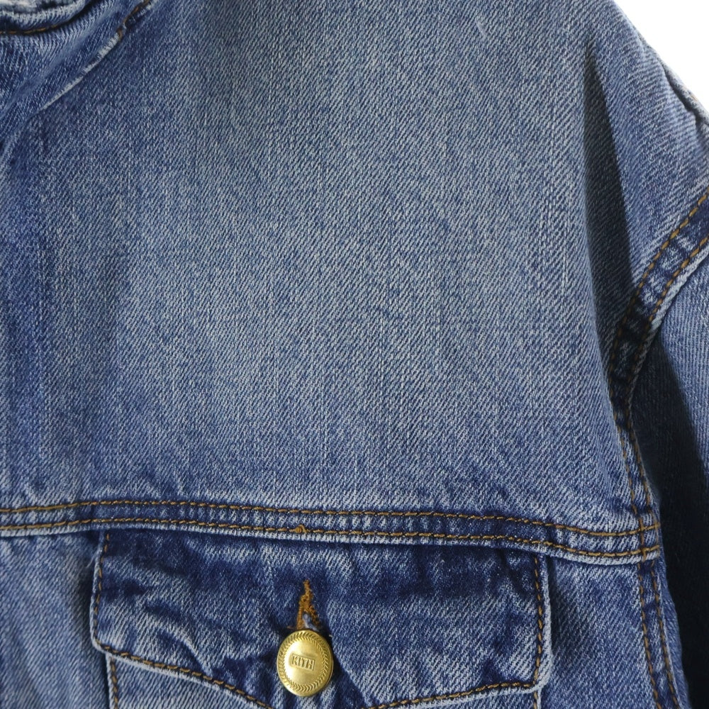 KITH(キス) デニムトラッカージャケット ダメージ加工 インディゴ KH1156-102