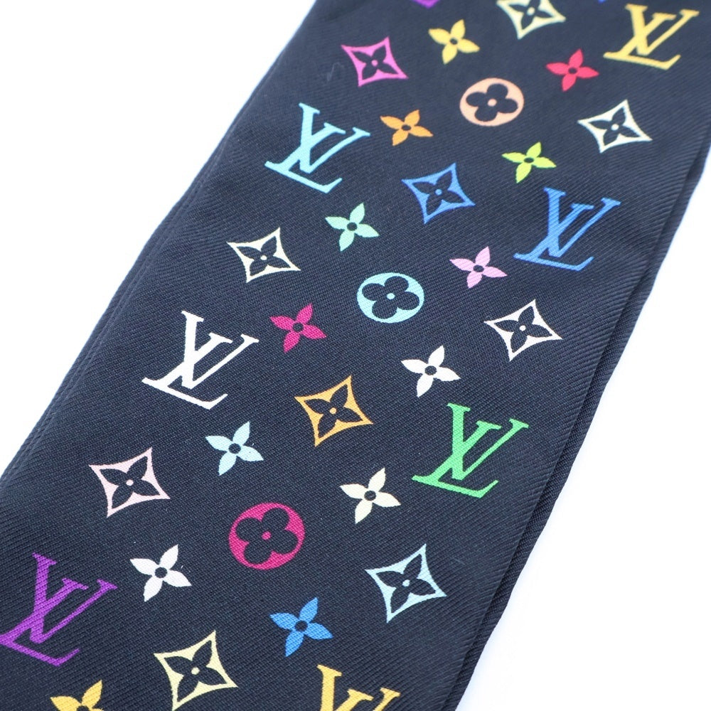 LOUIS VUITTON(ルイヴィトン) モノグラム マルチカラー バンドー ツイリー シルクスカーフ ブラック M71992 レディース