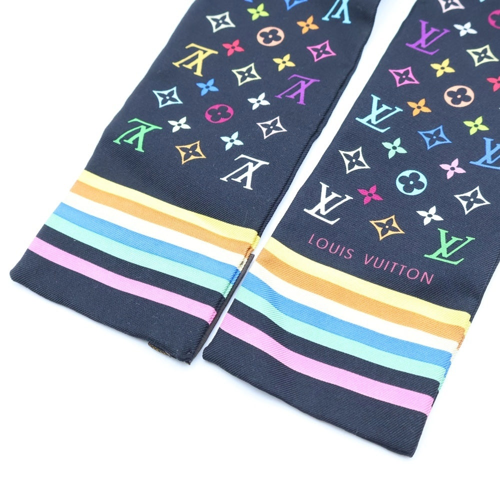 LOUIS VUITTON(ルイヴィトン) モノグラム マルチカラー バンドー ツイリー シルクスカーフ ブラック M71992 レディース