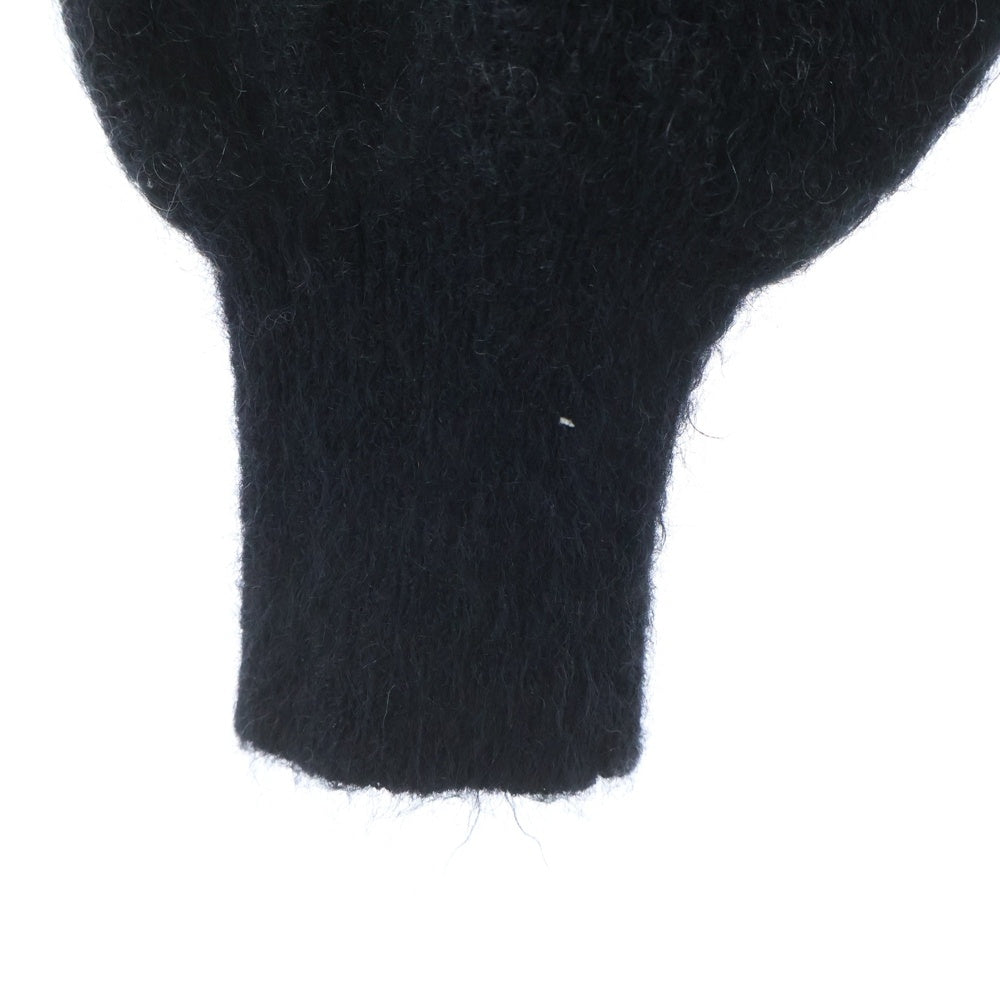 SAINT MICHAEL(セントマイケル) 23AW CREW NECK KNIT フロントロゴ モヘアニット セーター ブラック SM-A23-0000-042