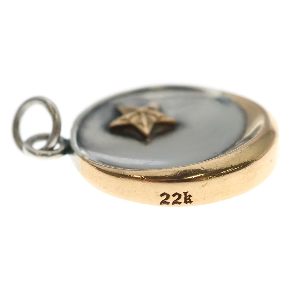 CHROME HEARTS(クロムハーツ) STAR CRESCENT スタークレセント シルバーゴールドコンビ ネックレストップ シルバー/ゴールド