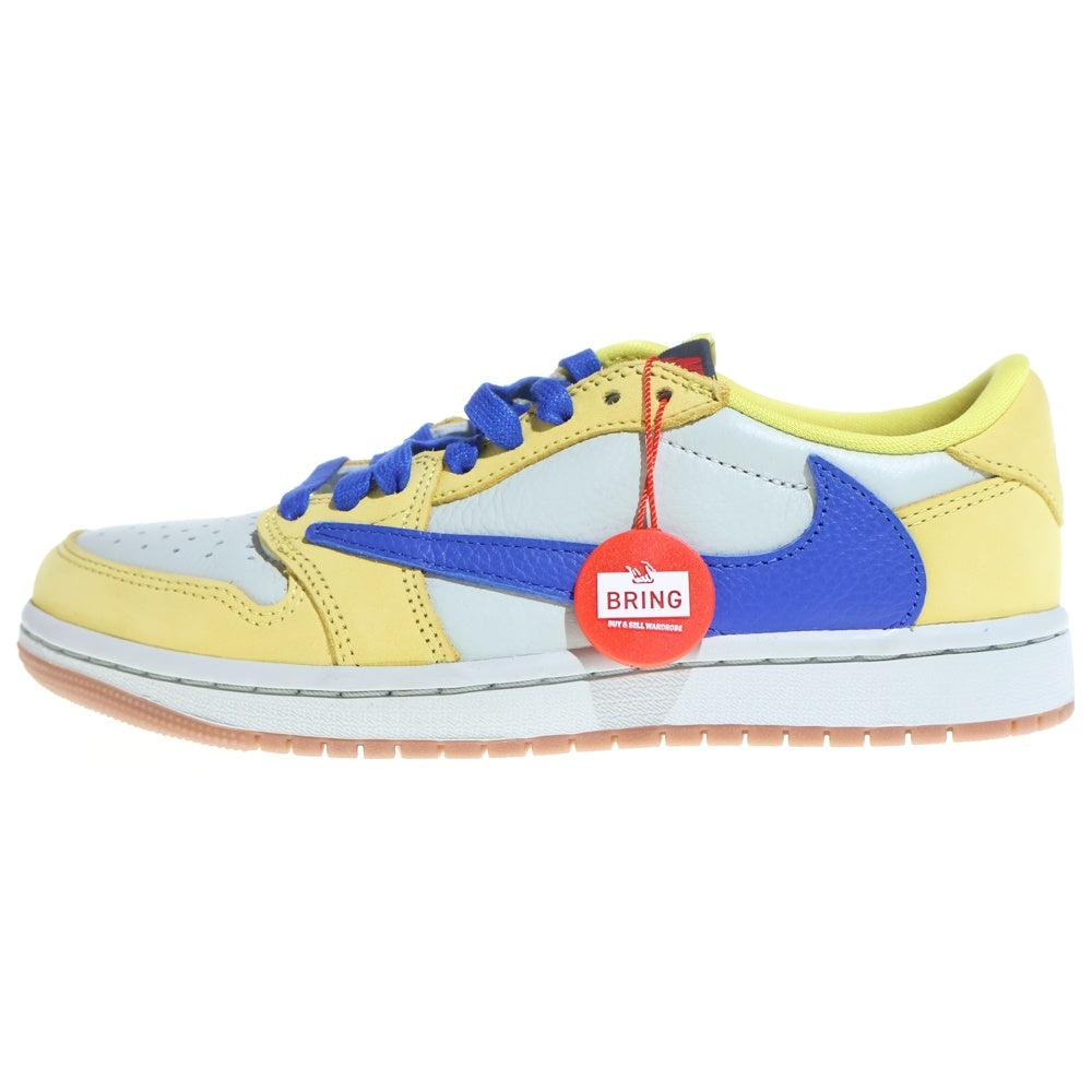 NIKE(ナイキ) ×TRAVIS SCOTT WMNS AIR JORDAN 1 RETRO LOW OG Canary トラヴィススコット ウィメンズ エアジョーダン1 ローカットスニーカー US6.5/23.5cm DZ4137-700 レディース