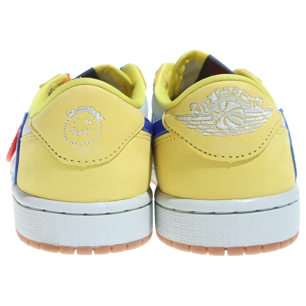 NIKE(ナイキ) ×TRAVIS SCOTT WMNS AIR JORDAN 1 RETRO LOW OG Canary トラヴィススコット ウィメンズ エアジョーダン1 ローカットスニーカー US6.5/23.5cm DZ4137-700 レディース