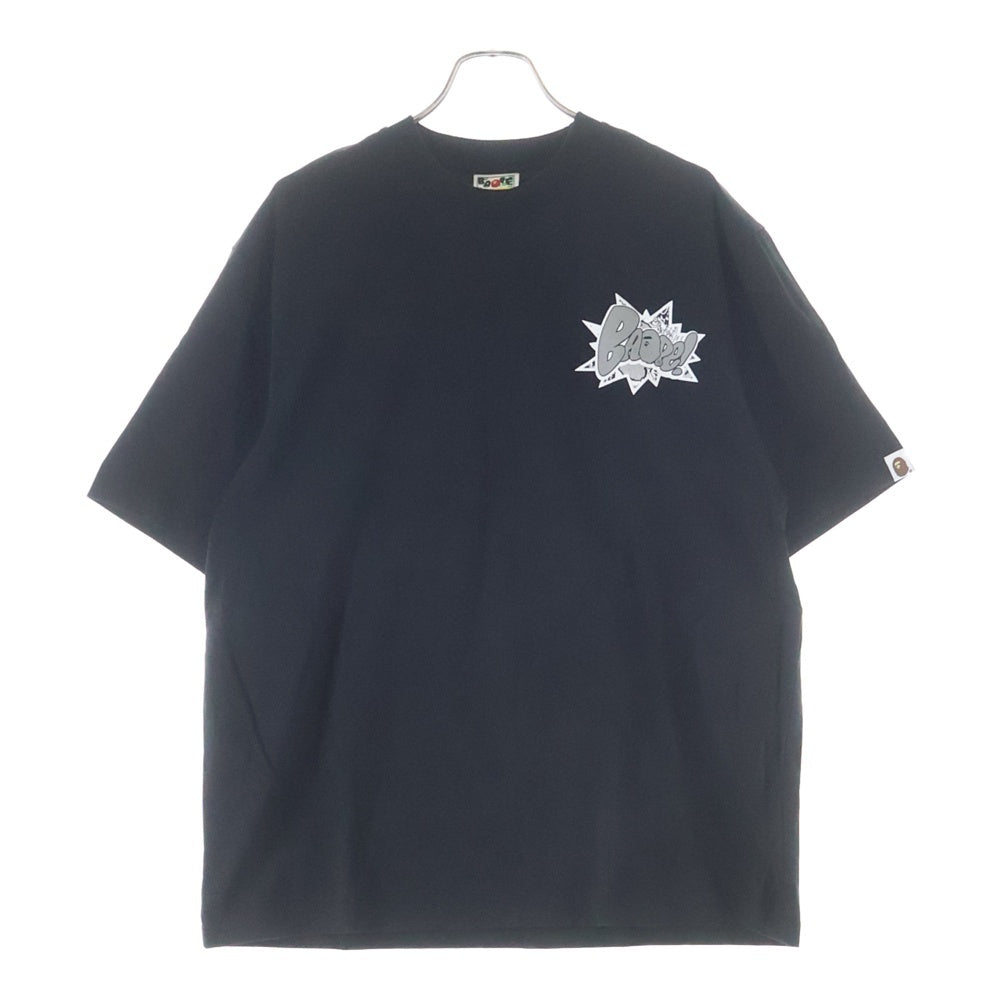 A BATHING APE(アベイシングエイプ) Graffiti Bape Relaxed Fit Tee グラフィティーベイプ リラックスフィット 半袖Tシャツ カットソー ブラック 001TEK301340M