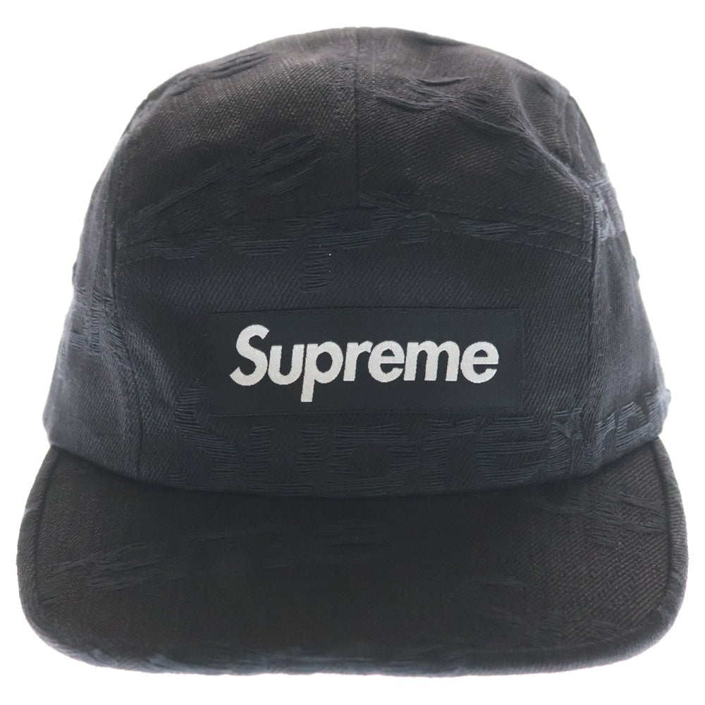 SUPREME(シュプリーム) 25AW Jacquard Logos Denim Camp Cap ジャガードロゴデニムキャンプキャップ 帽子 ブラック