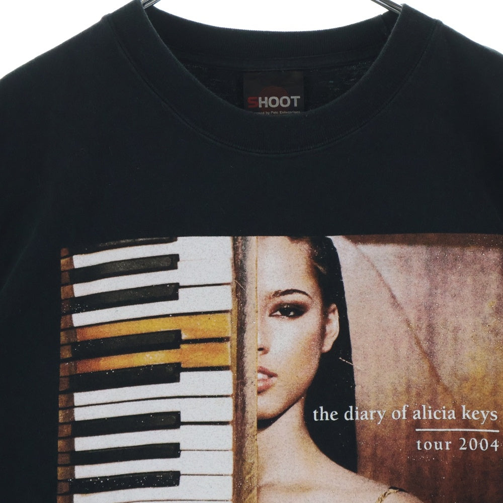 VINTAGE(ヴィンテージ) Alicia Keys The Diary Of Alicia Keys 両面プリント 半袖Tシャツ カットソー ブラック