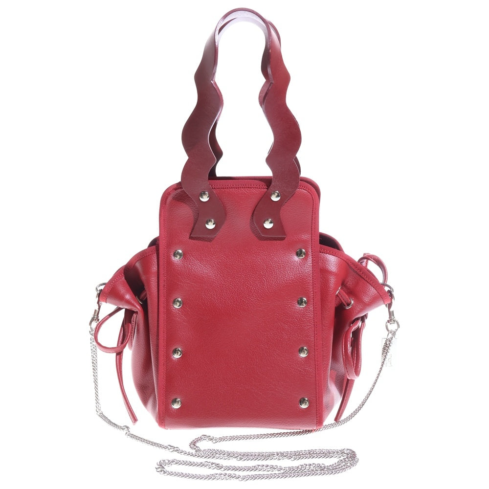 nori enomoto(ノリ エノモト) lundi nuit 2way レザー ショルダーバッグ ハンドバッグ レッド レディース