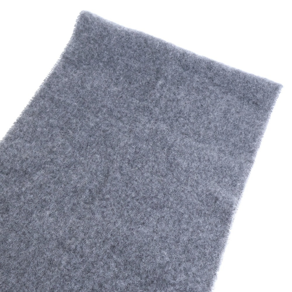 AMI Alexandre Mattiussi(アミアレクサンドルマテュッシ) ADC OVERSIZE SCARF ストール フリンジ アルパカ ハートロゴ マフラー グレー USF422.AW0054 レディース