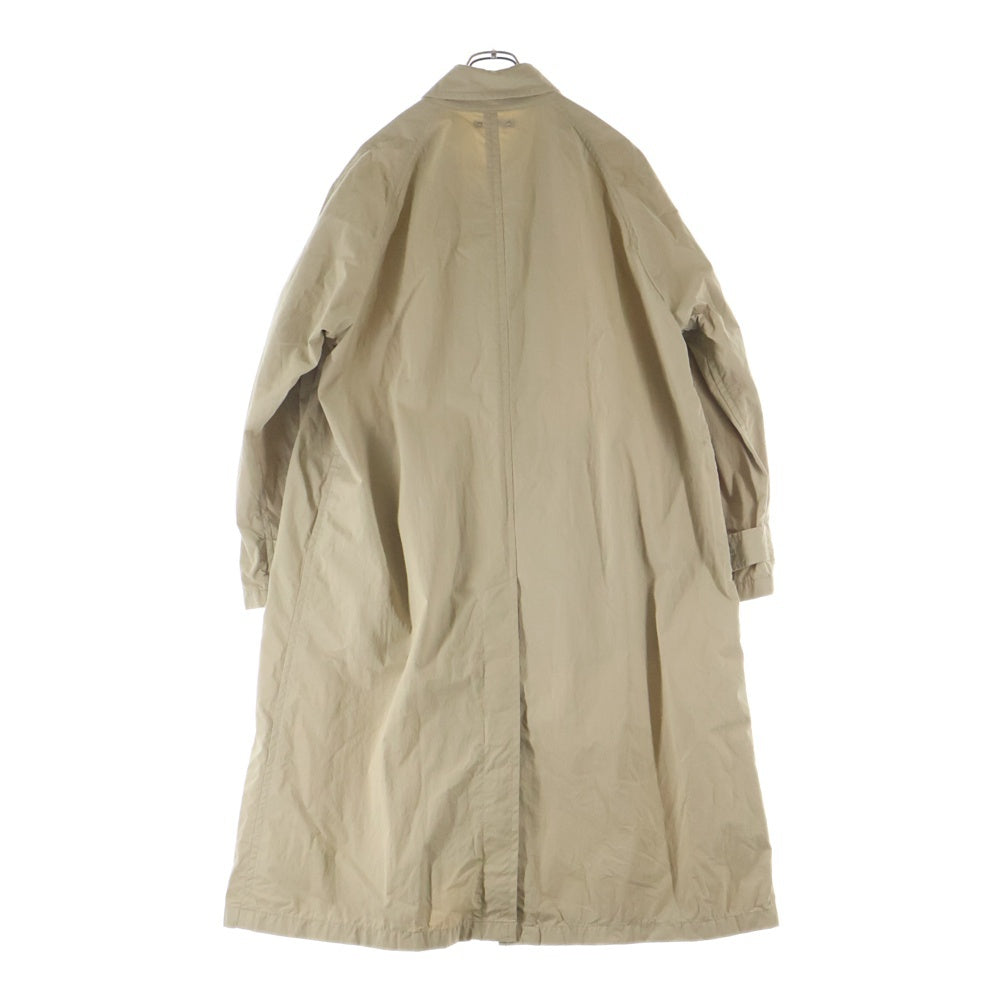 MINEDENIM(マインデニム) 25SS Washed C/N Balmacaan CT ウォッシュドバルカマンコート コットンナイロンロングコート ベージュ 2502-9001