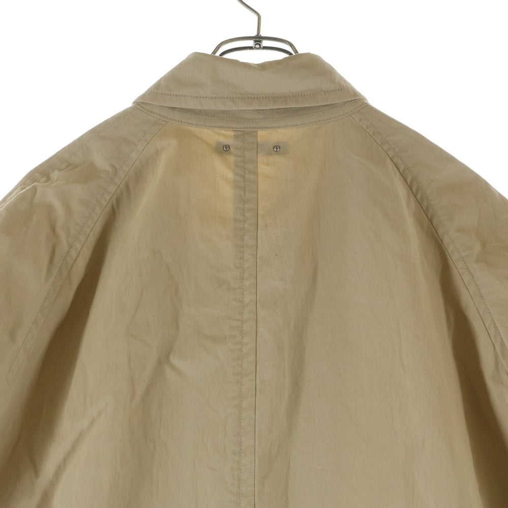 MINEDENIM(マインデニム) 25SS Washed C/N Balmacaan CT ウォッシュドバルカマンコート コットンナイロンロングコート ベージュ 2502-9001