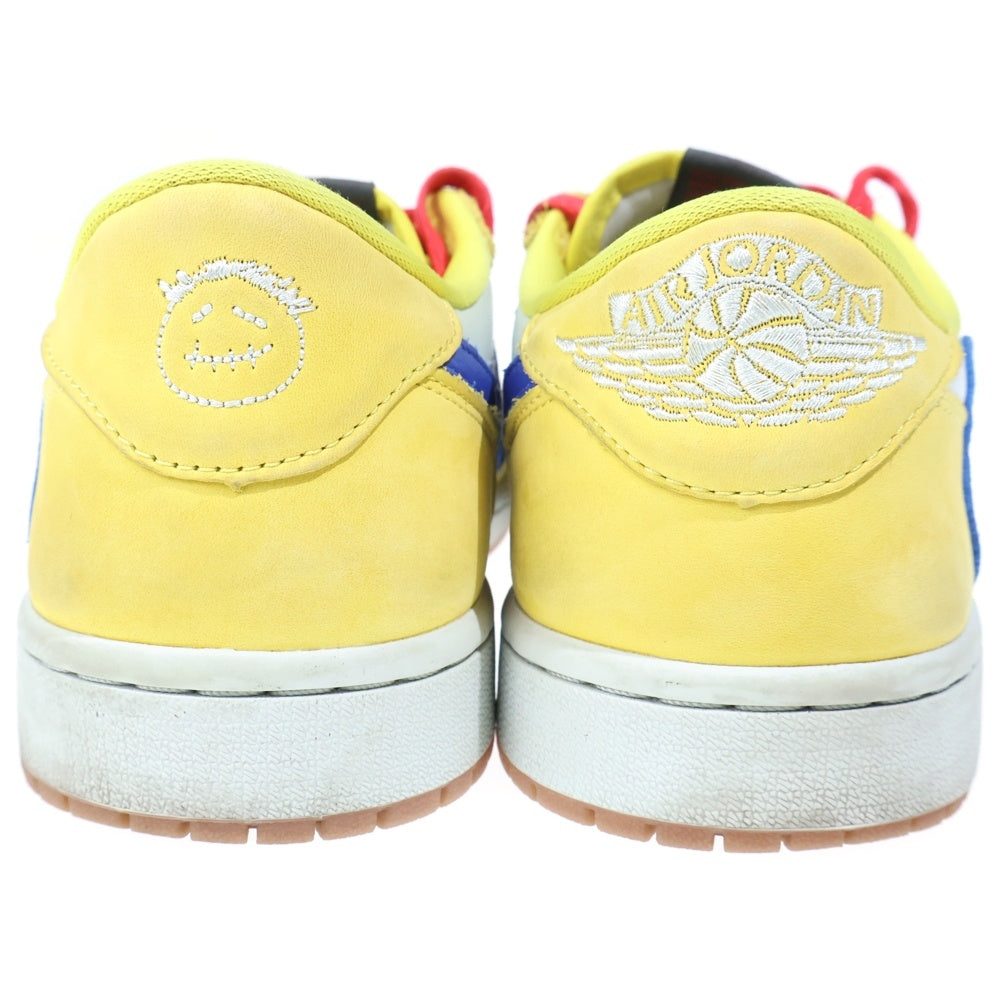 NIKE(ナイキ) ×TRAVIS SCOTT WMNS AIR JORDAN 1 RETRO LOW OG CANARY トラヴィススコット ウィメンズ エアジョーダン1 ローカットスニーカー イエロー US11/28cm DZ4137-700 レディース