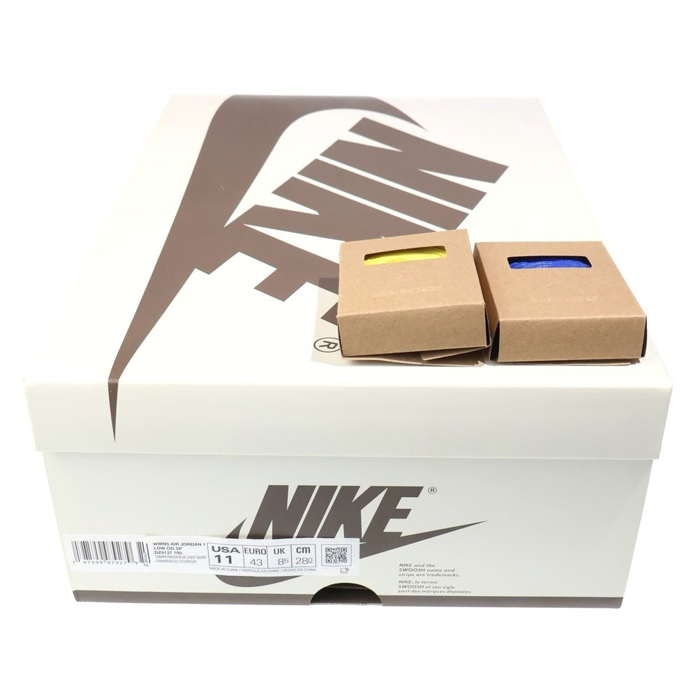 NIKE(ナイキ) ×TRAVIS SCOTT WMNS AIR JORDAN 1 RETRO LOW OG CANARY トラヴィススコット ウィメンズ エアジョーダン1 ローカットスニーカー イエロー US11/28cm DZ4137-700 レディース