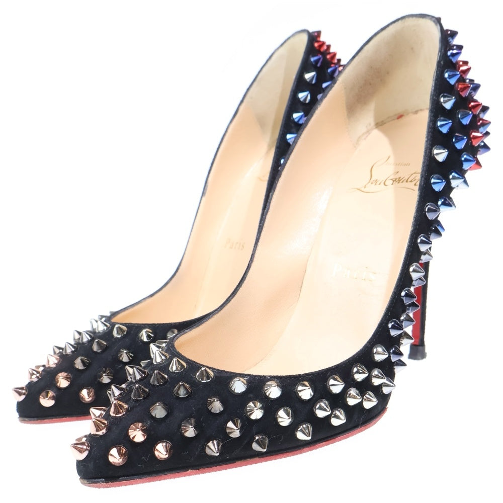 CHRISTIAN LOUBOUTIN(クリスチャンルブタン) スパイクスタッズ パンプス ハイヒール ブラック/シルバー レディース