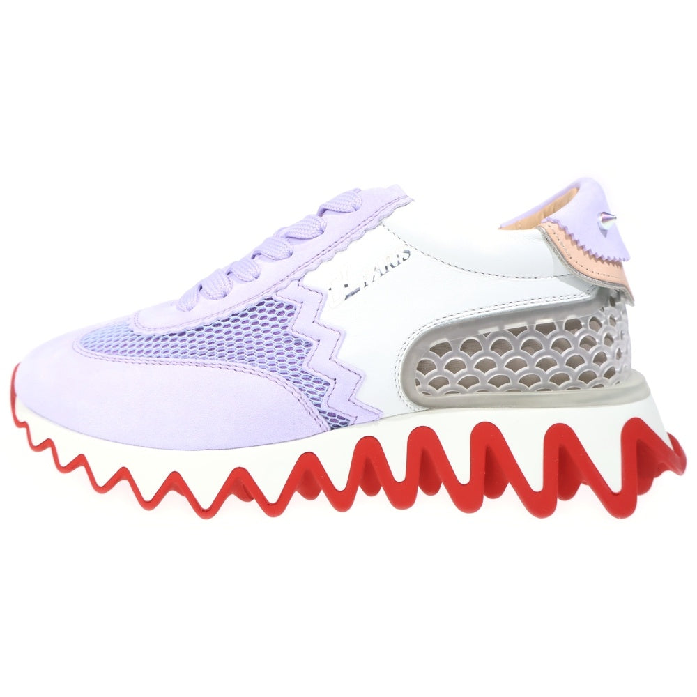 CHRISTIAN LOUBOUTIN(クリスチャンルブタン) ルビーシャーク 厚底ローカットスニーカー パープル/ホワイト/レッド