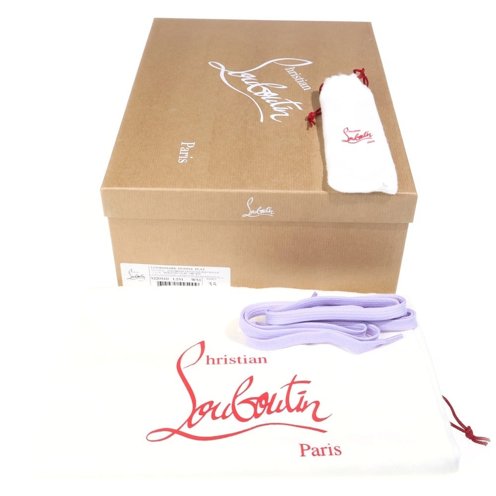 CHRISTIAN LOUBOUTIN(クリスチャンルブタン) ルビーシャーク 厚底ローカットスニーカー パープル/ホワイト/レッド