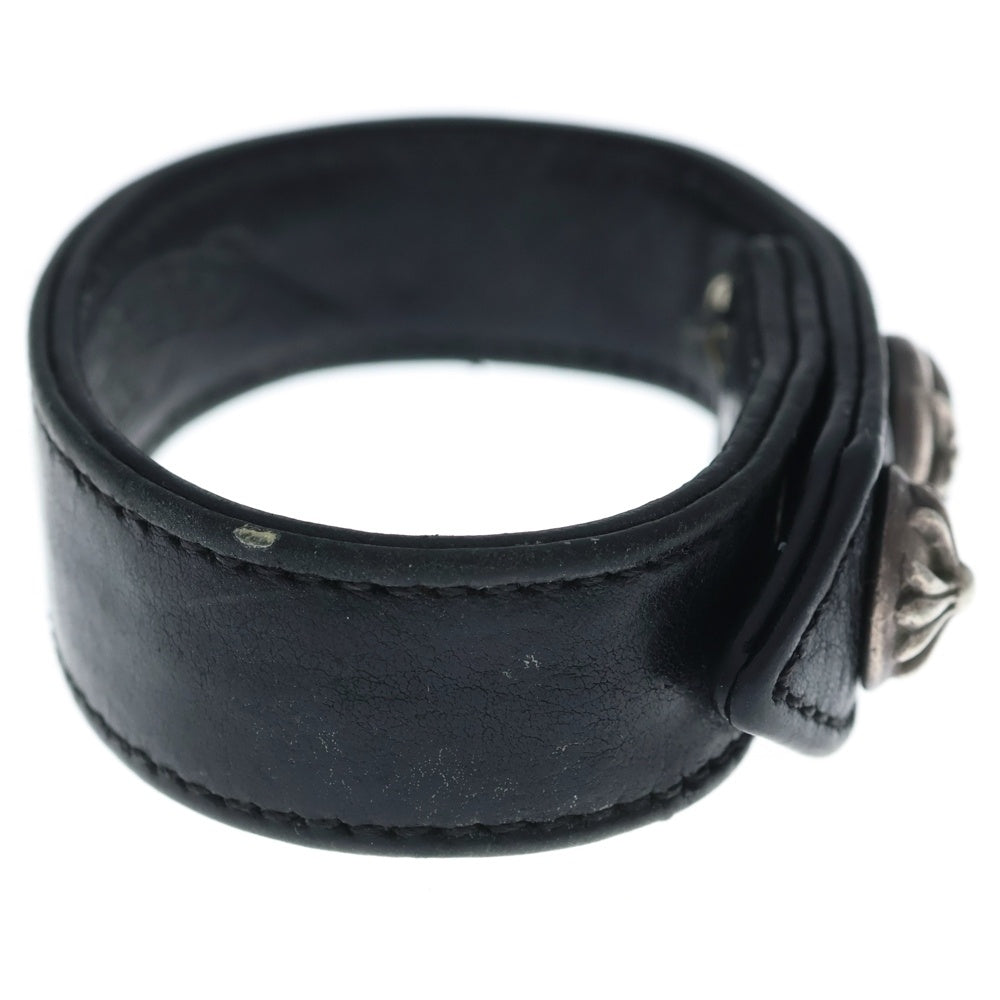 CHROME HEARTS(クロムハーツ) 3BTN 2SNP マルチ 3ボタン 2スナップ レザーブレスレット ブラック/シルバー