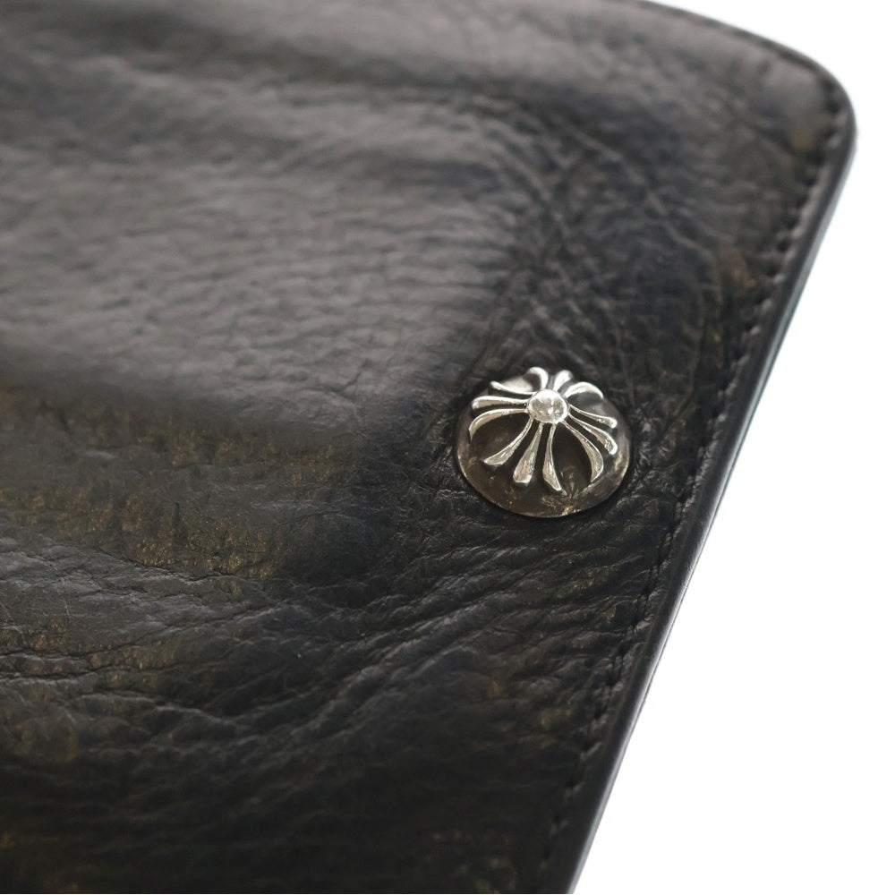 CHROME HEARTS(クロムハーツ) 1SNAP 1スナップ クロス ボールボタン レザーウォレット 財布 ブラック BCA361