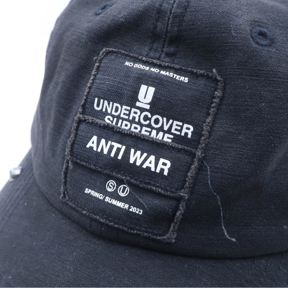 SUPREME(シュプリーム) ×UNDERCOVER Studded 6-Panel アンダーカバー スタッズ 6パネルキャップ 帽子 ブラック