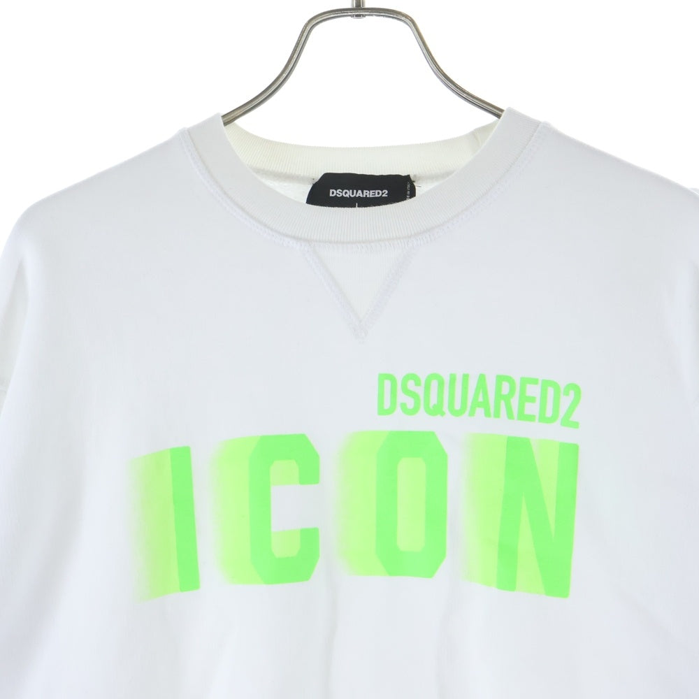 DSQUARED2(ディースクエアード) 24SS アイコン プリントスウェット パーカー トレーナー S79GU0111 ホワイト/グリーン