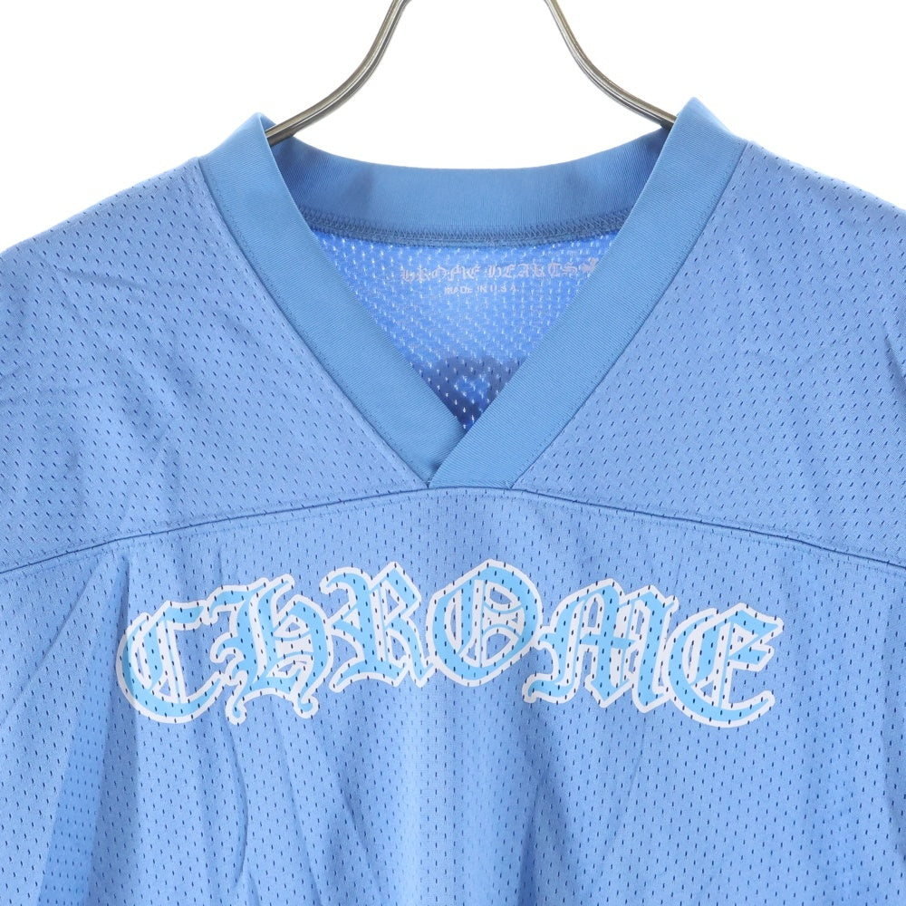 CHROME HEARTS(クロムハーツ) MESH WARM UP JERSEY TEE CHプリントメッシュ半袖Tシャツ ブルー