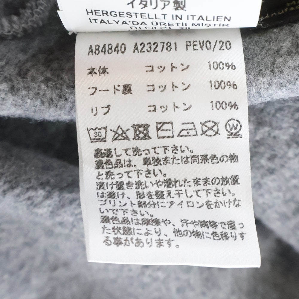 VERSACE(ヴェルサーチ) Front logo pullover hoodie フロントロゴ プルオーバーパーカー 切り替え グレー A232781 A84840