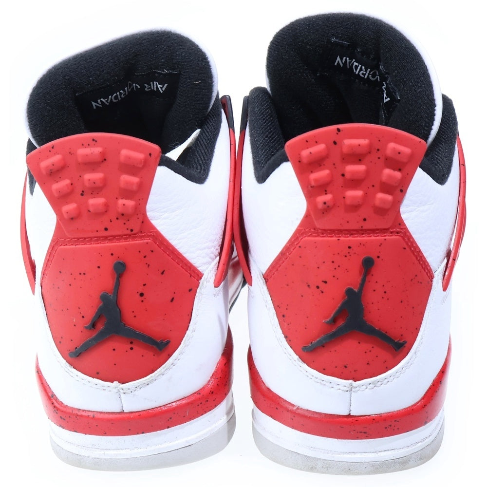 NIKE(ナイキ) AIR JORDAN 4 RETRO RED CEMENT エアジョーダン レトロ レッドセメント ミッドカットスニーカー ホワイト/レッド US9.5/27.5cm DH6927-161