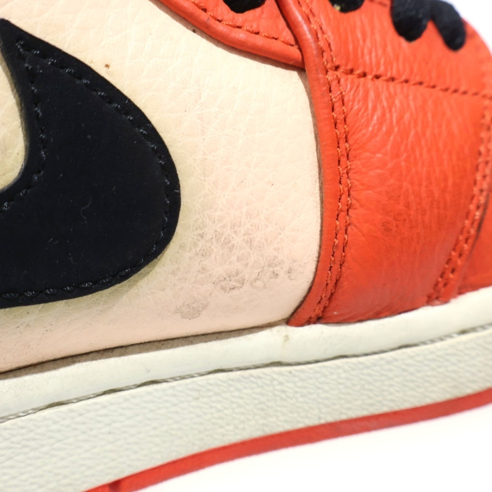NIKE(ナイキ) AIR JORDAN 1MID SE エア ジョーダン1 ミッド シーズナル エディション オレンジ/ブラック US9/27cm 852542-800