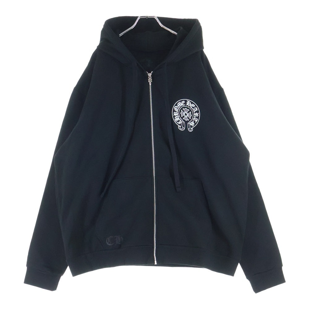 CHROME HEARTS(クロムハーツ) Los Angeles Exclusive Horseshoe Print Dagger Zip Zip-Up Sweatshirt Hoodie ジップアップスウェットパーカー フーディー