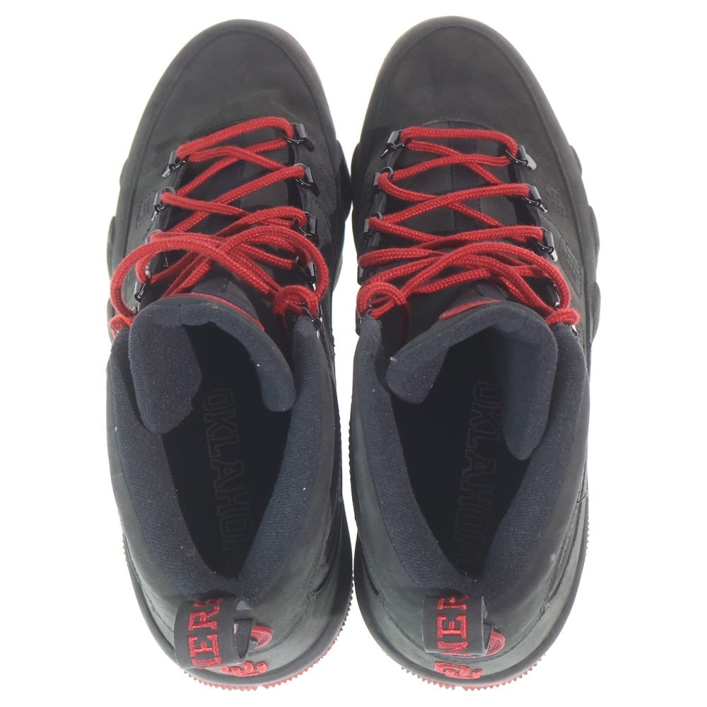 NIKE(ナイキ) AIR JORDAN 9 RETRO BOOTS OKLAHOMA SOONERS PE エアジョーダン9 オクラホマ スーナーズ ハイカットスニーカー ブラック/レッド US11/29cm AJ9 BOOT OK PE