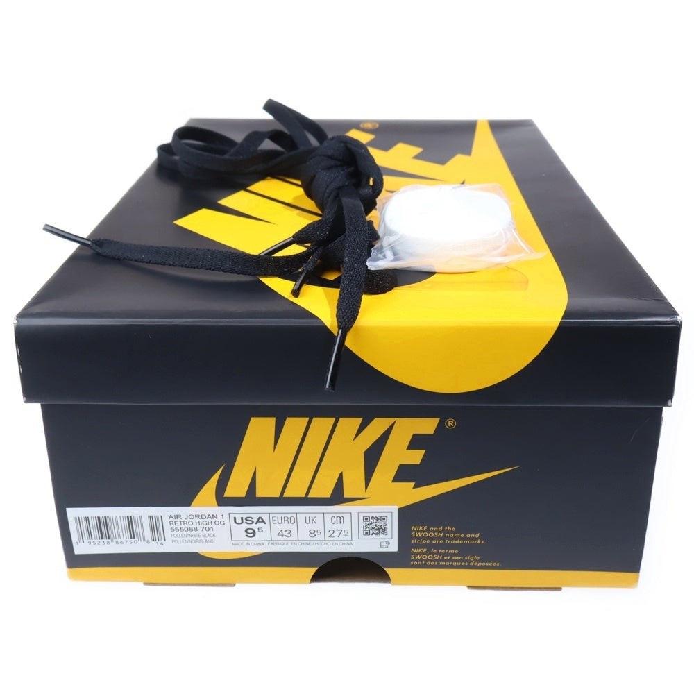 NIKE(ナイキ) AIR JORDAN 1 RETRO HIGH OG Pollen 555088-701 エアジョーダン 1 パラン ハイカットスニーカー ブラック/イエロー US10/28cm