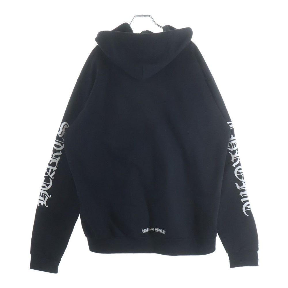 CHROME HEARTS(クロムハーツ) SWTSHRT HD ZIP アームロゴ ジップアップパーカー スウェット ブラック